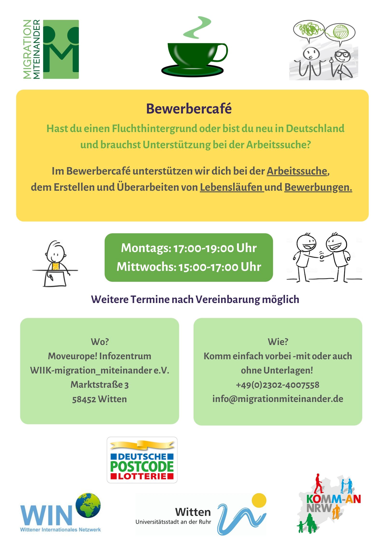Read more about the article Bewerbercafe Geöffnet